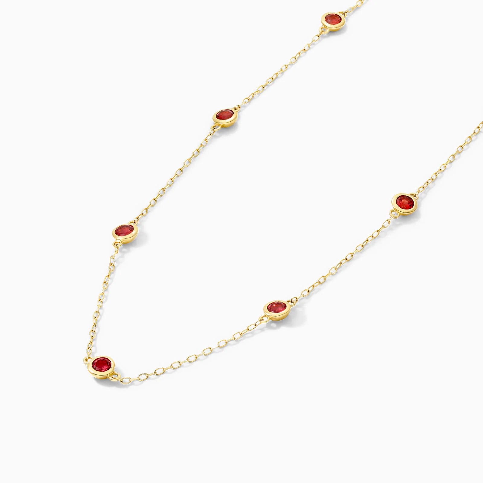 Corrente de Ouro Feminina 18k C/ Rubi Coleçao Scarlat