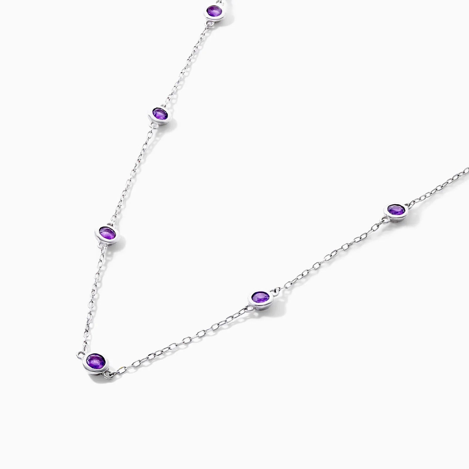 Corrente de Ouro Feminina 18k C/ Ametista Coleçao Scarlat