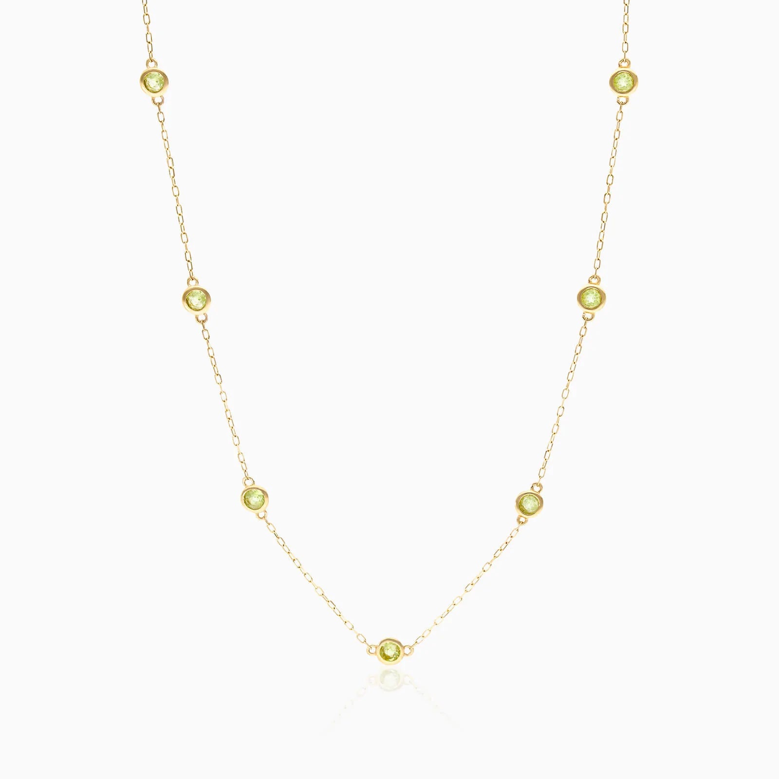 Corrente de Ouro Feminina 18k C/ Periodoto Coleçao Scarlat
