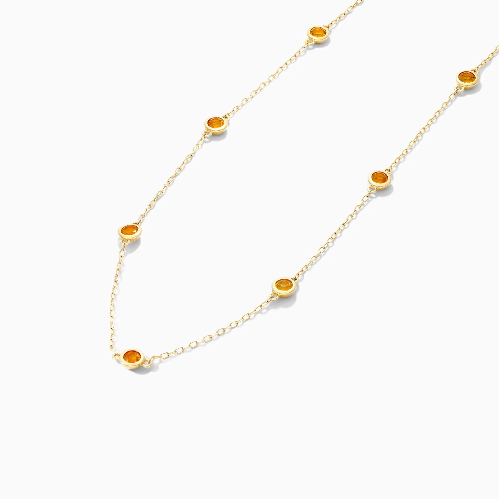 Corrente de Ouro Feminina 18k C/ Citrino Coleçao Scarlat