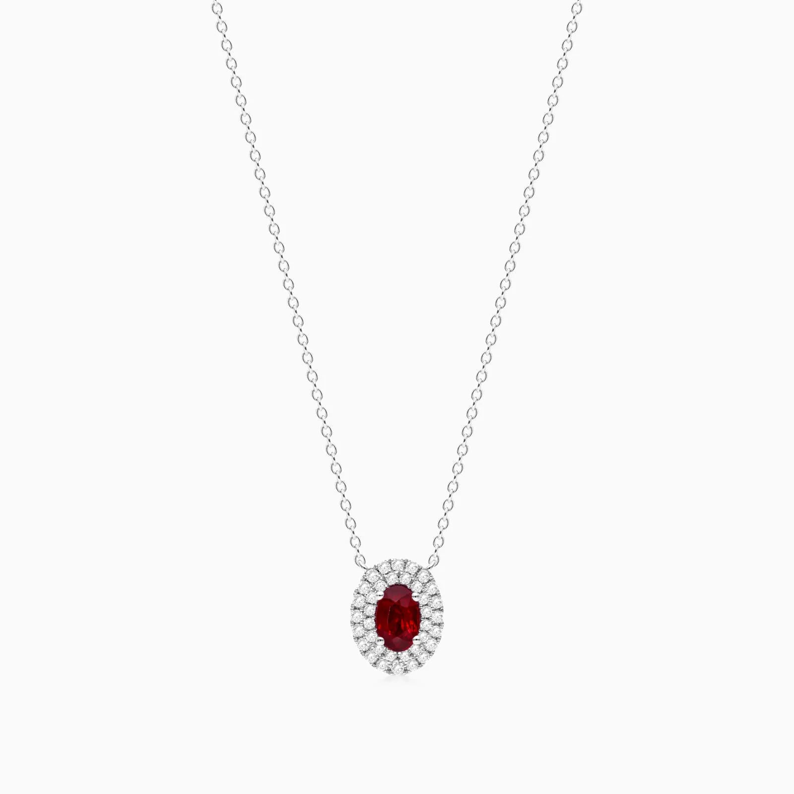 Corrente feminina em Ouro 18k diamantes e Rubi Luxo
