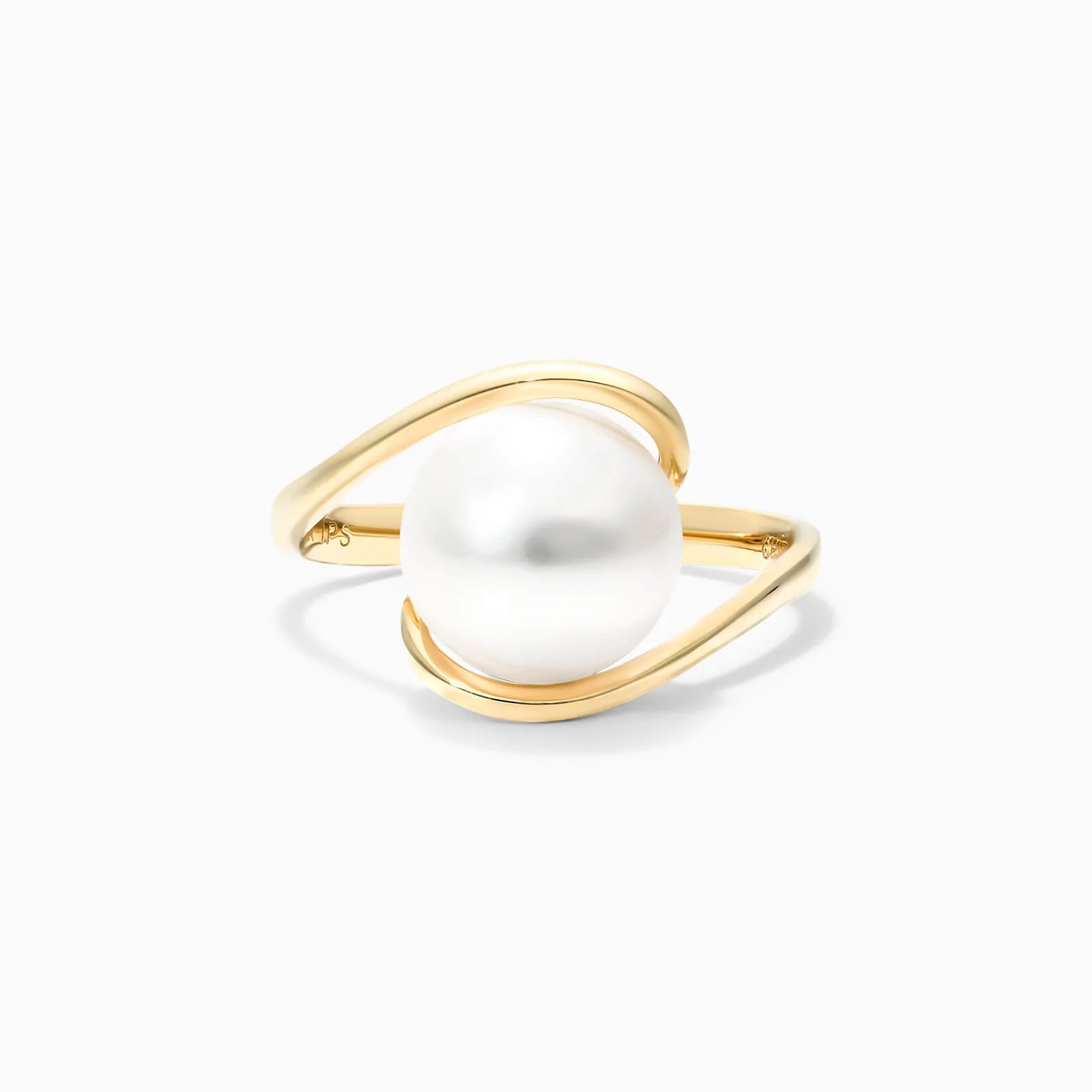 Anel De Perola em Ouro 18k Delicado Luxo