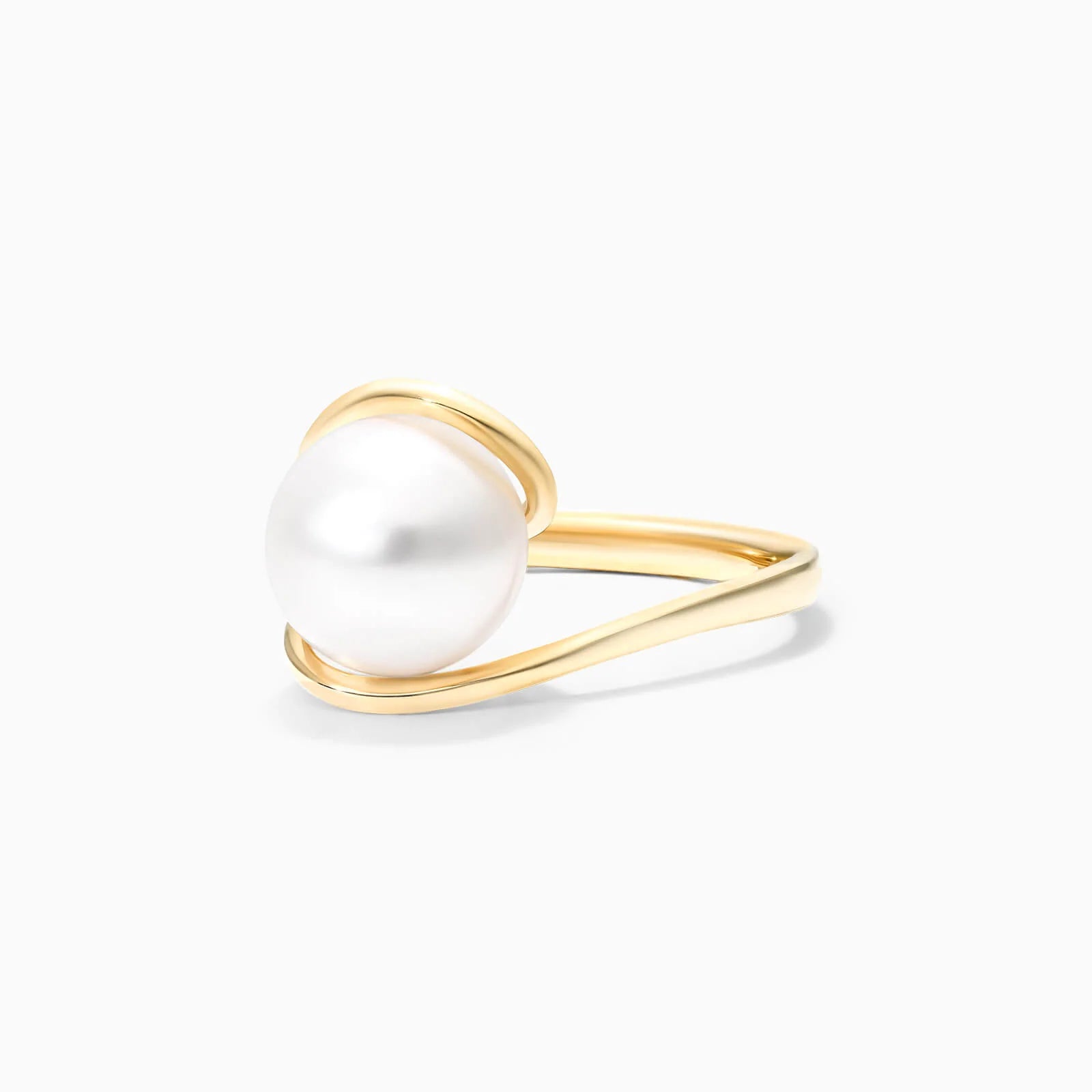 Anel De Perola em Ouro 18k Delicado Luxo