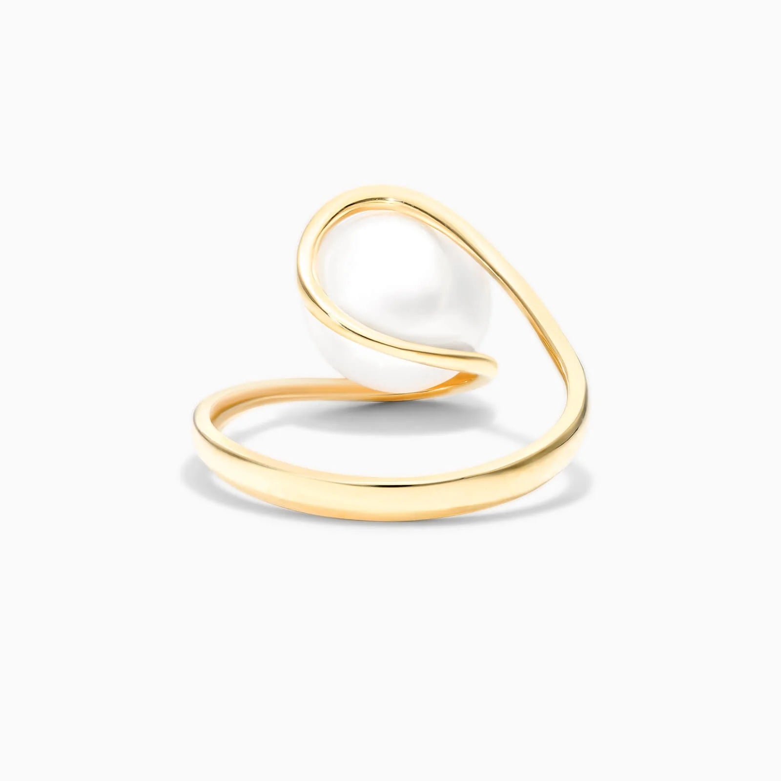 Anel De Perola em Ouro 18k Delicado Luxo