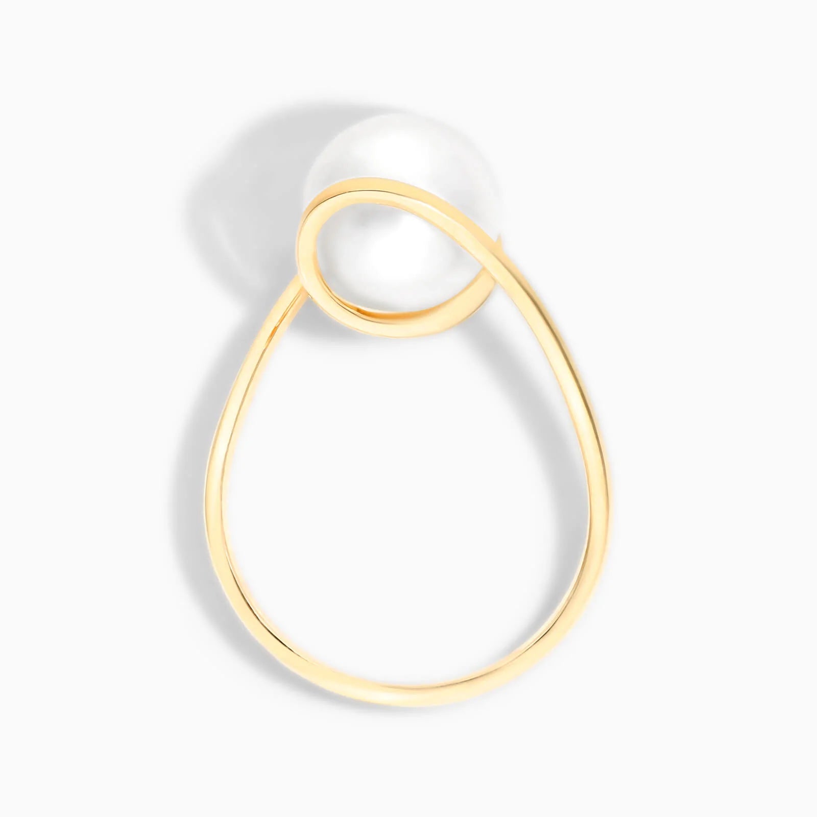 Anel De Perola em Ouro 18k Delicado Luxo