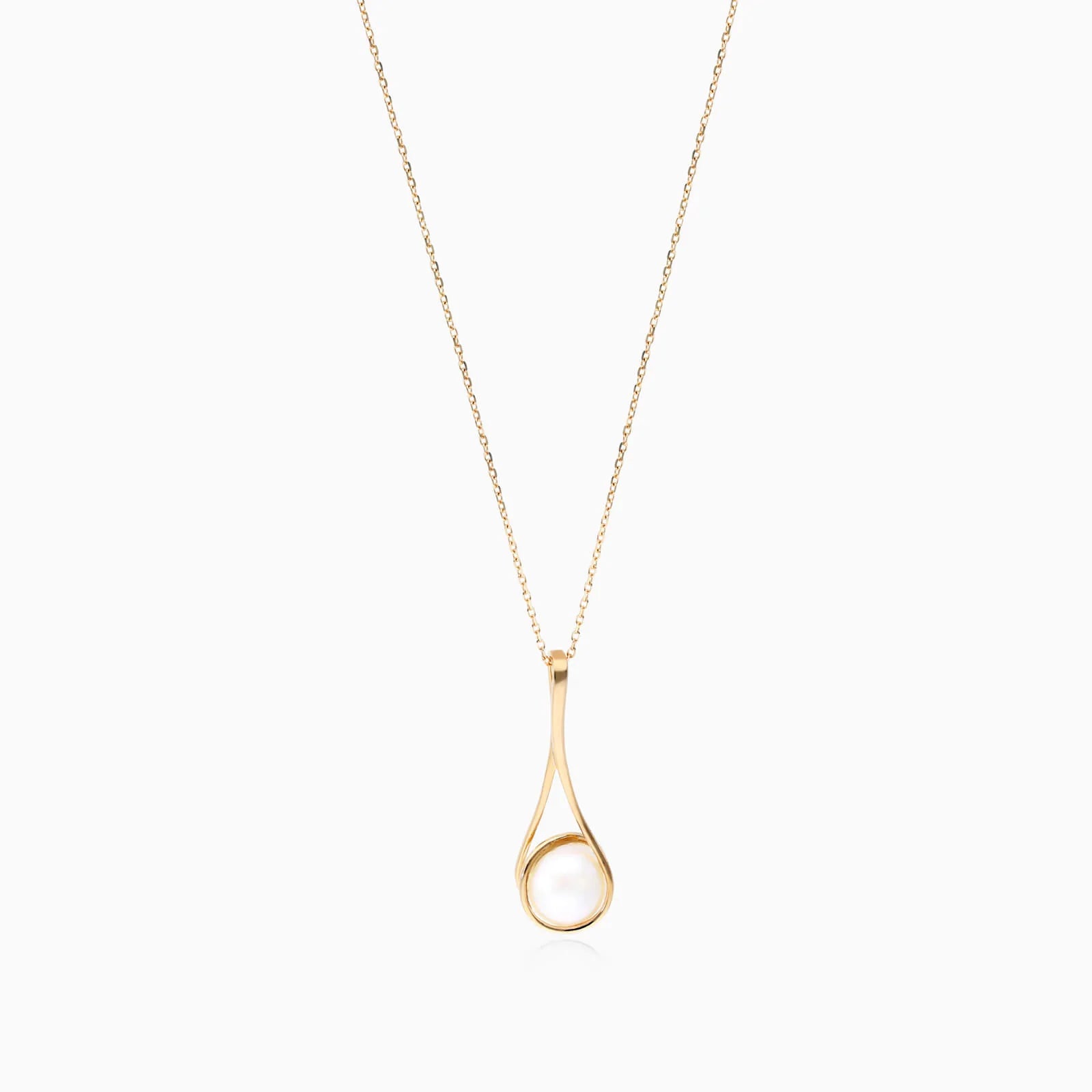 Corrente feminina em Ouro 18k perola luxo
