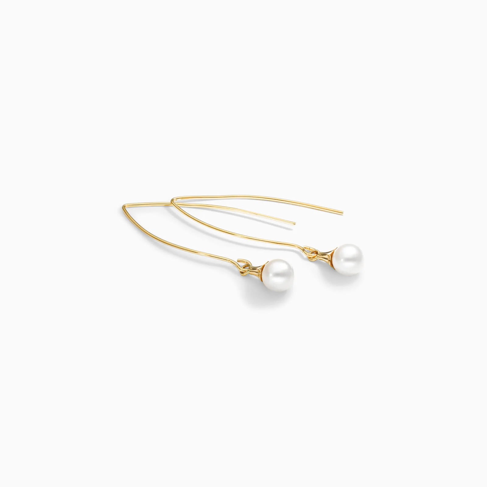 Brinco Fio de Ouro Amarelo 18k Com Perola Akoya