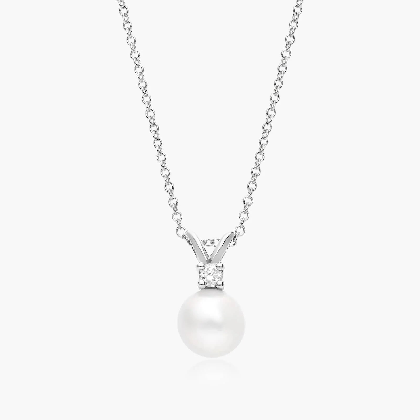 Corrente feminina em Ouro 18k perola luxo