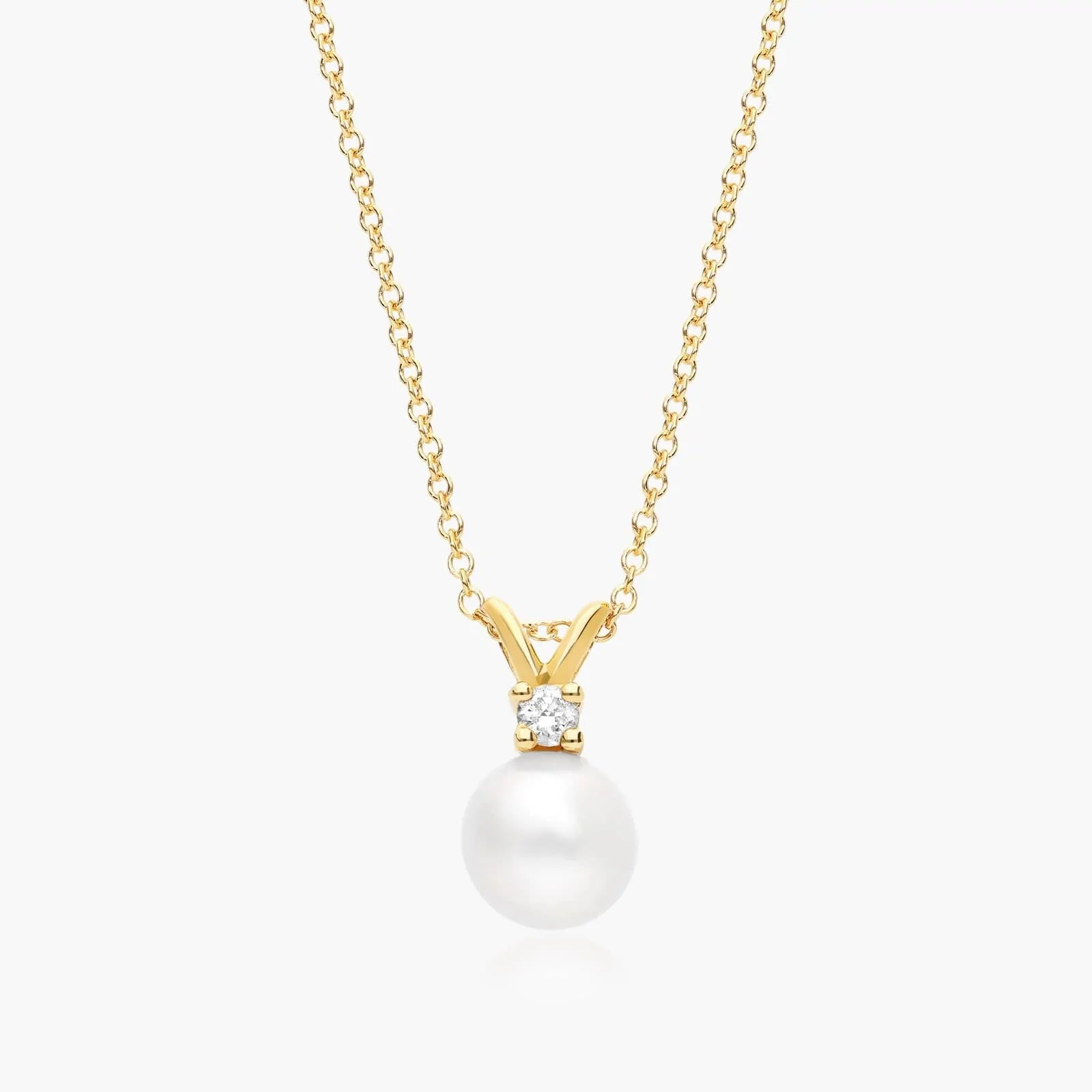 Corrente feminina em Ouro 18k perola luxo