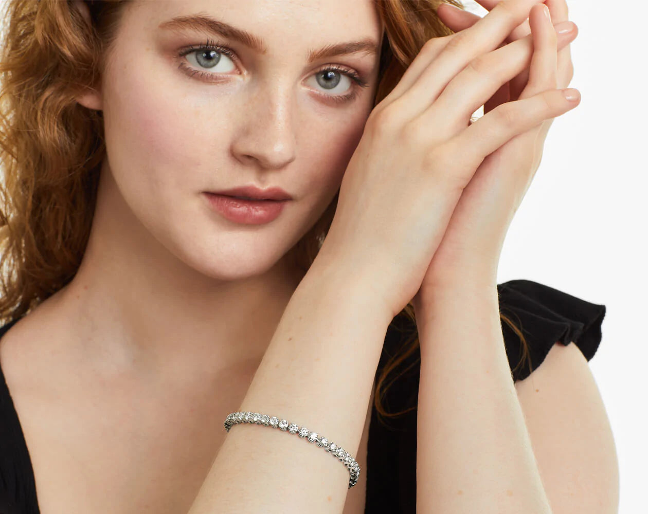 Pulseira Riviera de ouro diamantes legítimos 7 quilates