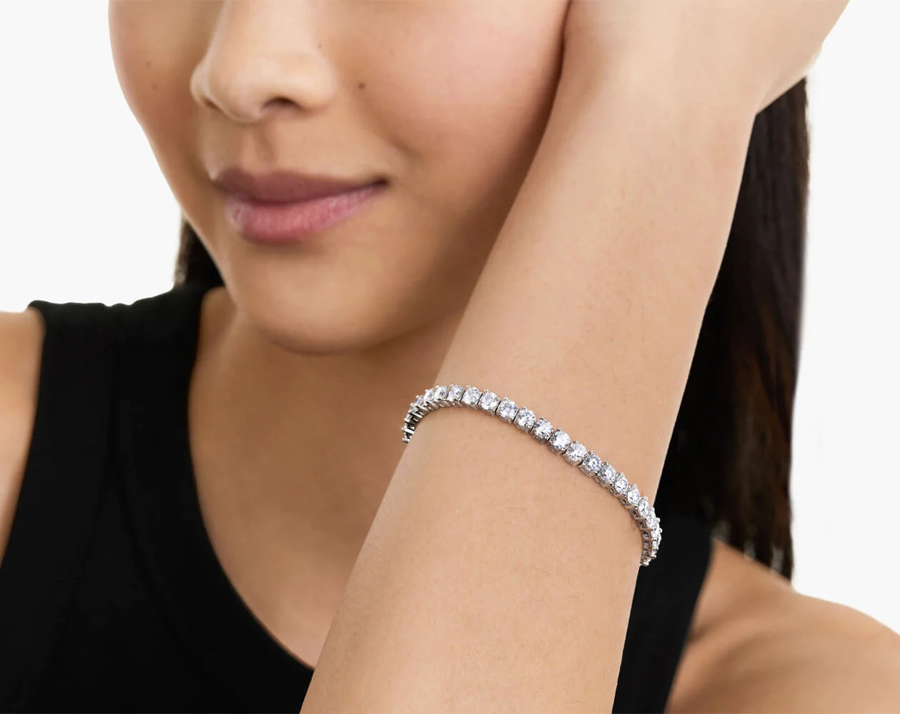 Pulseira Riviera Dois Pinos De Diamante Ouro Branco 18K 1000pts