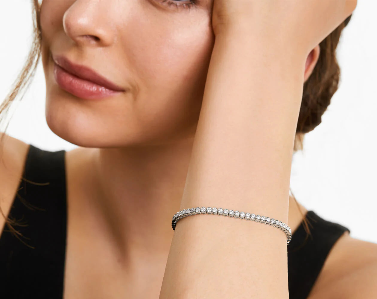 Pulseira Riviera De Diamantes 300pts Feminina Ouro Branco 18k