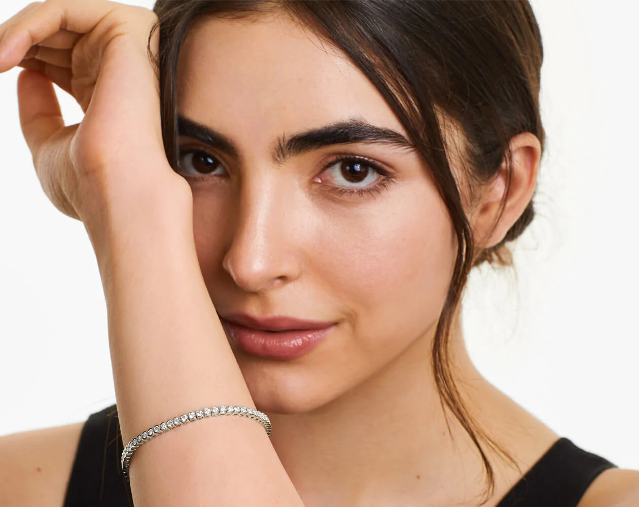 Pulseira Riviera De Diamantes 300pts Feminina Ouro Branco 18k