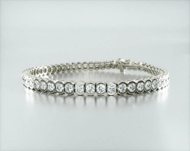 Pulseira Riviera De Diamantes 500pts Feminina Ouro Branco 18k