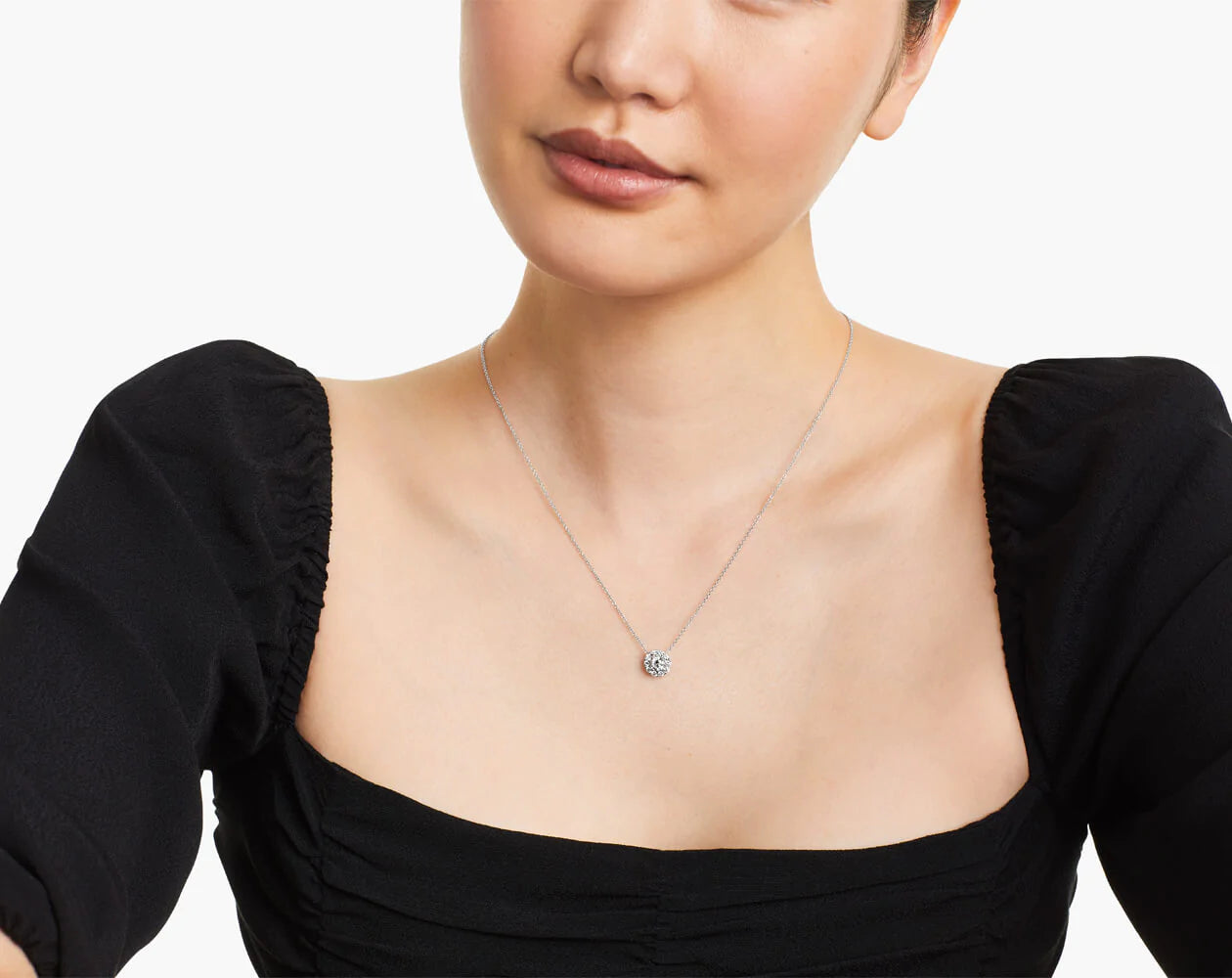 Colar Feminina Corrente Ouro18k Solitario Diamante Luxo 70 pontos