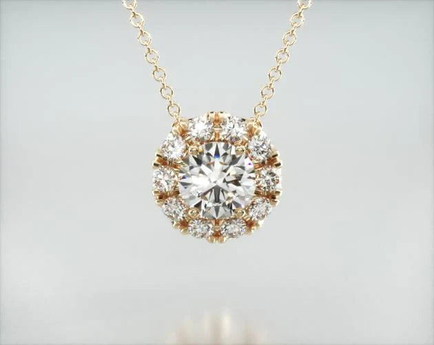 Colar Feminina Corrente Ouro18k Solitario Diamante Luxo 70 pontos