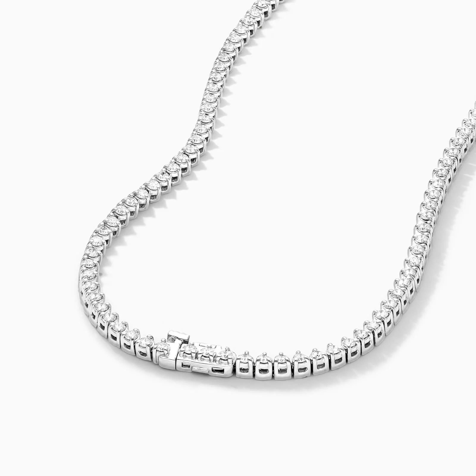 Corrente Riviera feminina em Ouro 18k diamantes 5 quilates Luxo