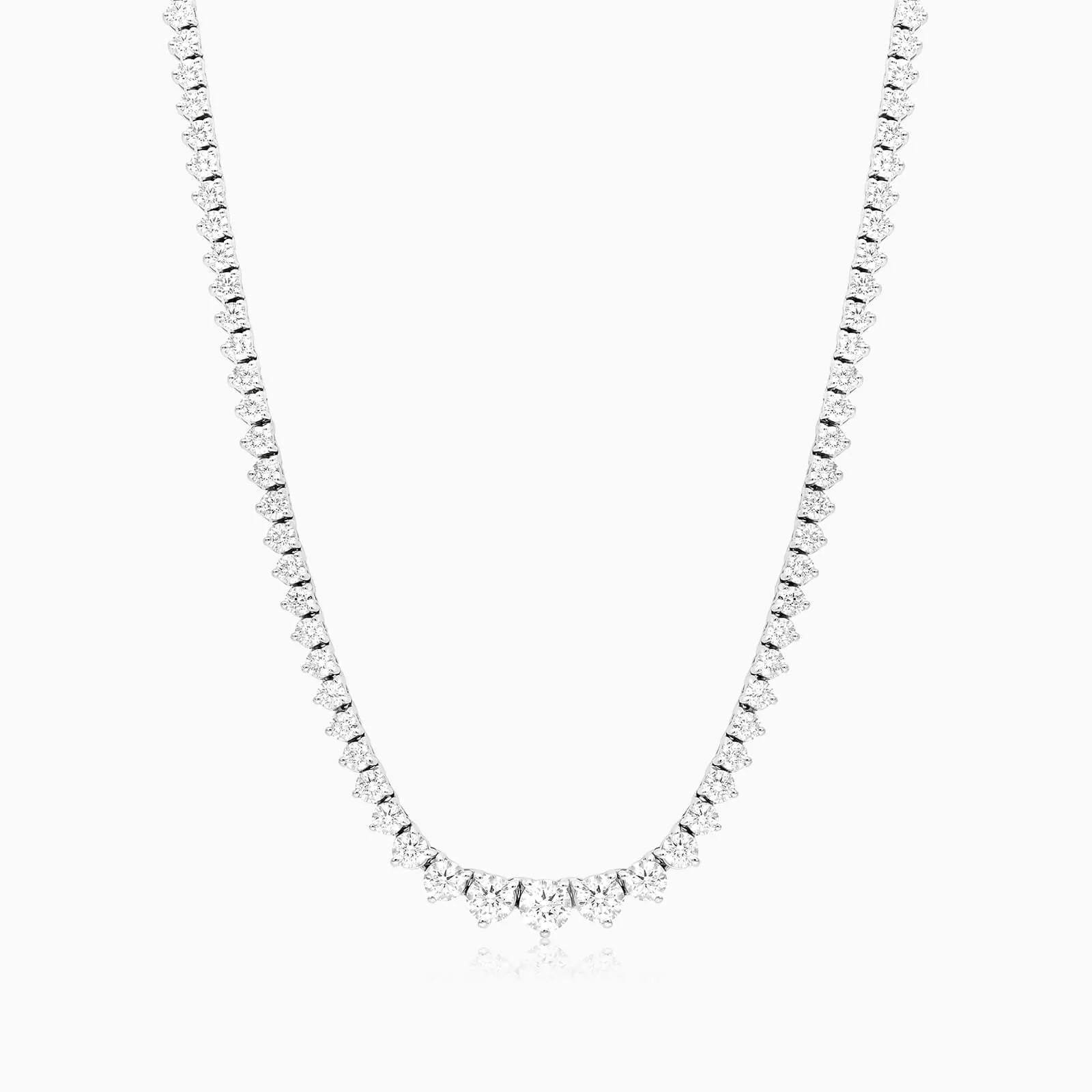 Corrente Riviera feminina em Ouro 18k diamantes 7,5 quilates Luxo
