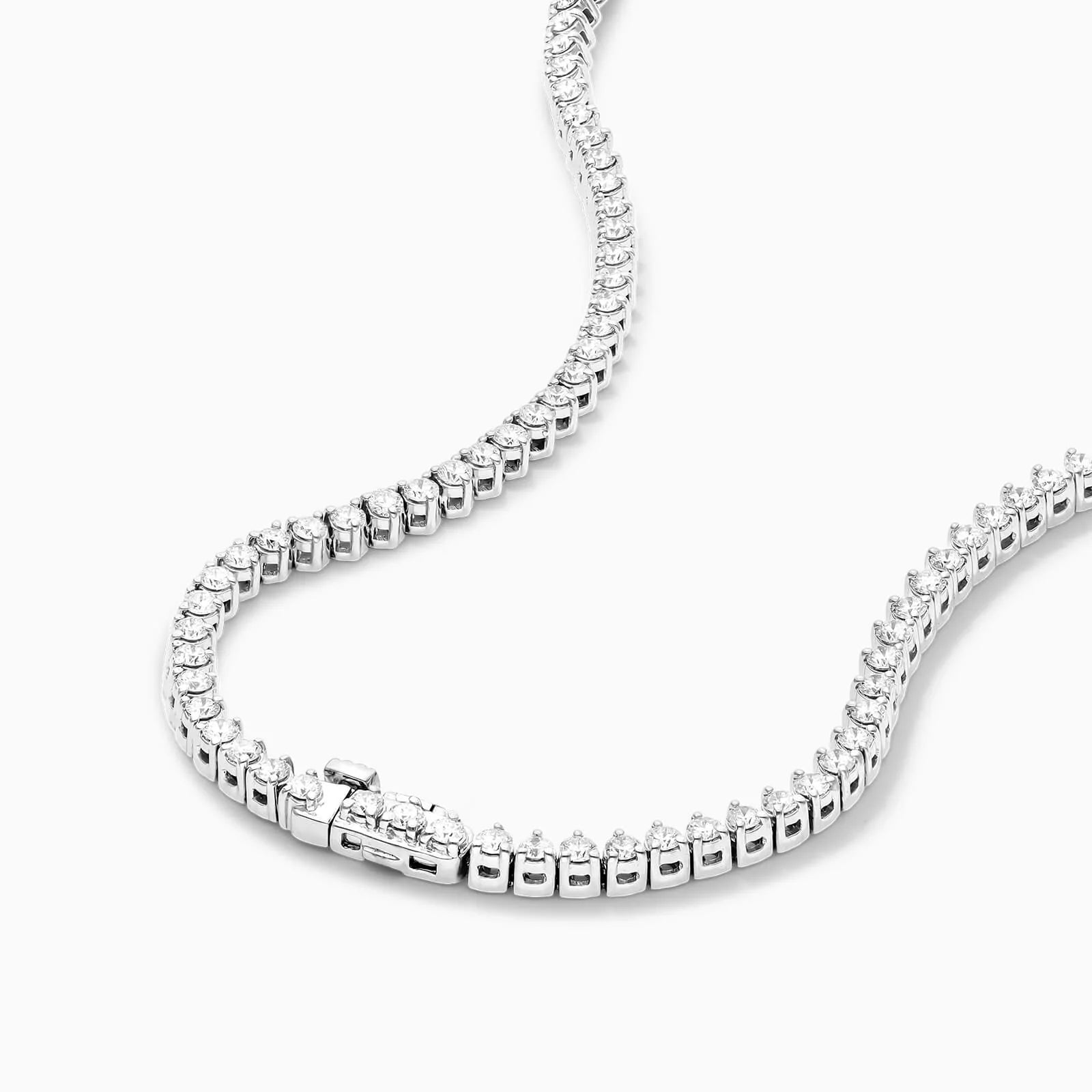 Corrente Riviera feminina em Ouro 18k diamantes 7,5 quilates Luxo