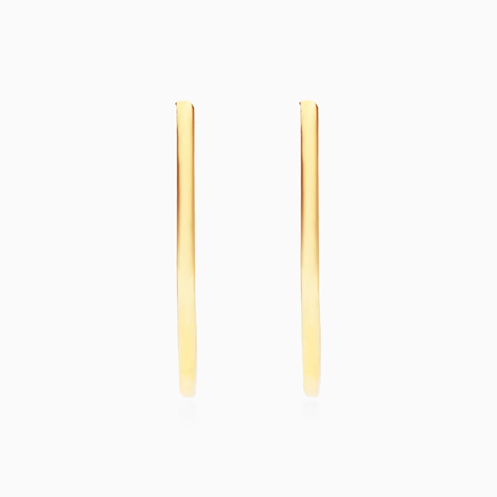 Brinco de Argola Lagrima em Ouro 18k Feminino Luxo