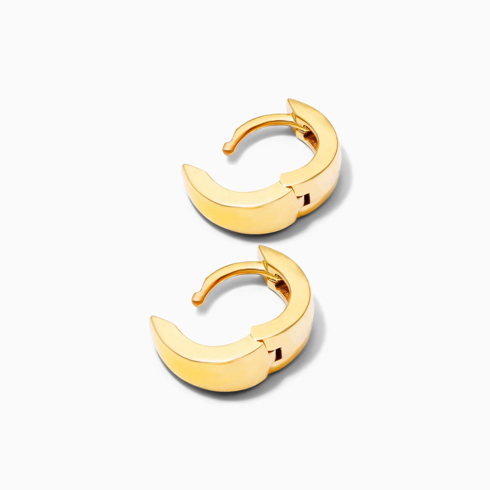 Brinco de Argola Cônicos de Ouro Amarelo 18k Luxo