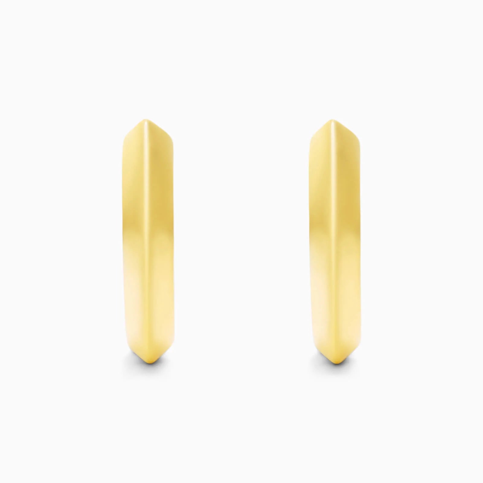 Brinco de Argola em Ouro Amarelo 18k Ponta De Faca Luxo