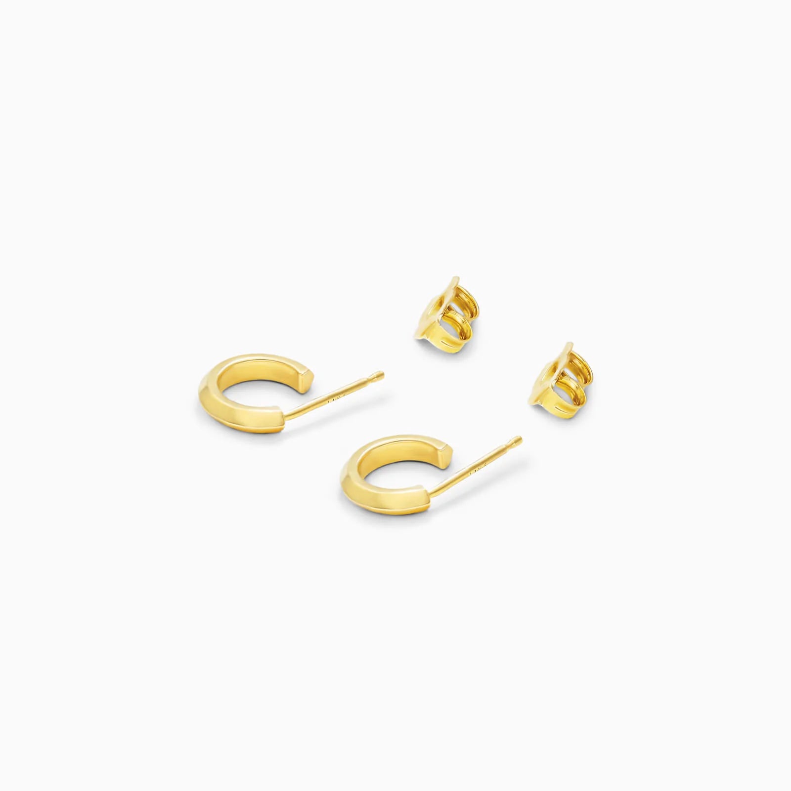 Brinco de Argola em Ouro Amarelo 18k Ponta De Faca Luxo