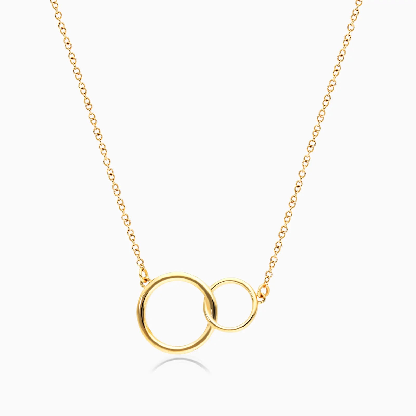 Colar Feminina Corrente em Ouro Amarelo 18k Pingente de Argola