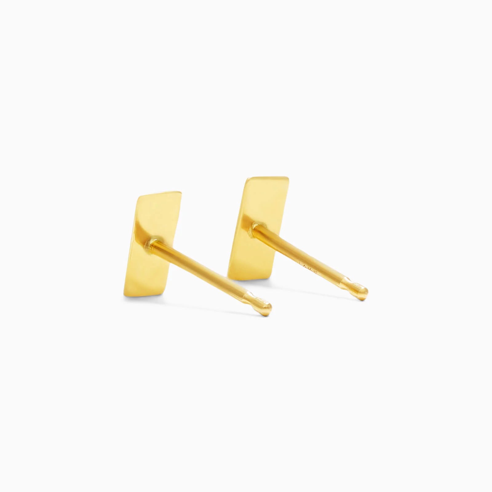 Brinco de Ouro Amarelo 18k Piramide Longa De Luxo