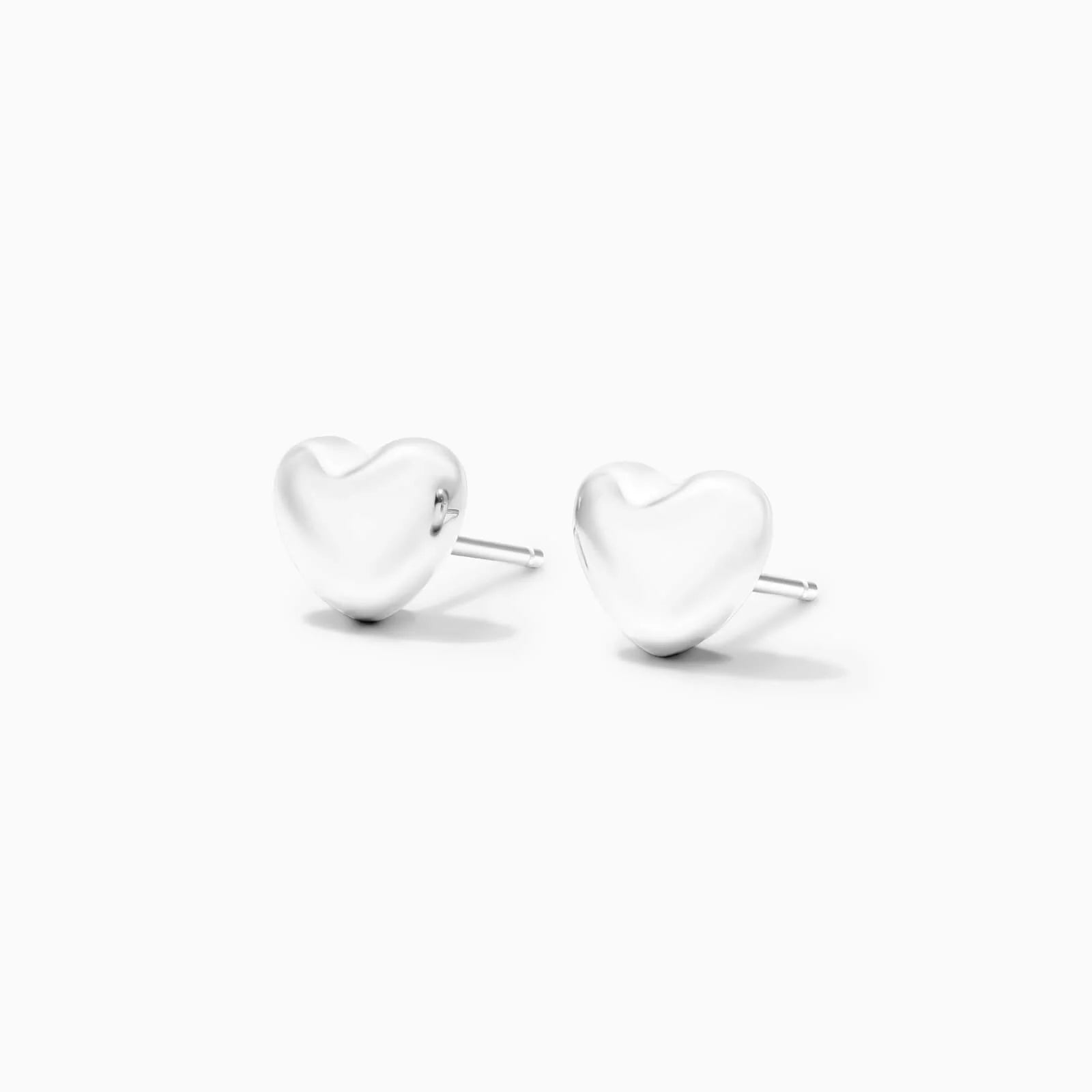 Brinco de Ouro 18k Feminino De Coração
