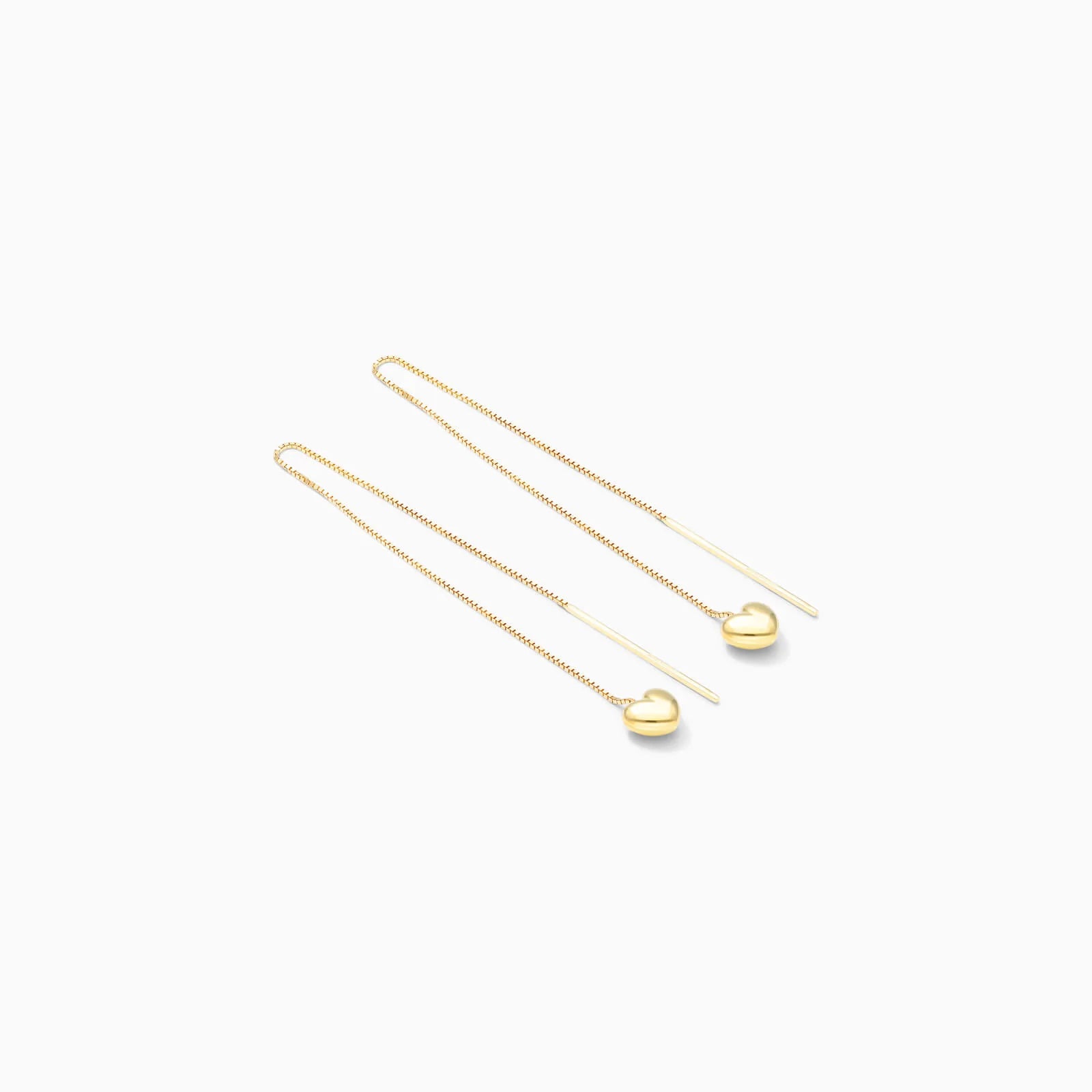 Brinco de Rosca Com Coraçao de Ouro 18k Feminino Luxo