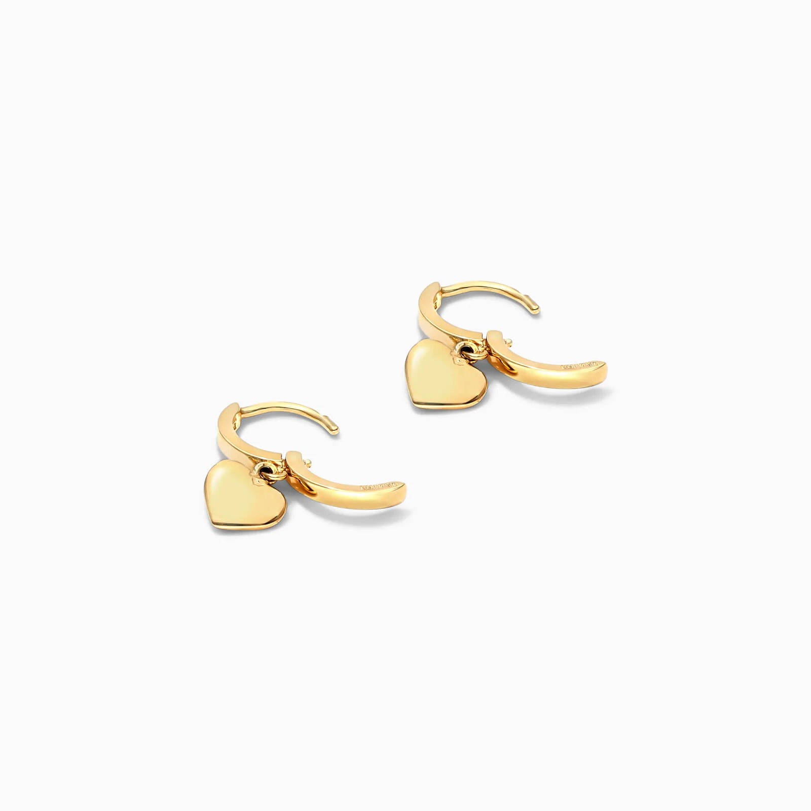 Brinco de Argola Com Coração de Ouro 18k Feminino Luxo
