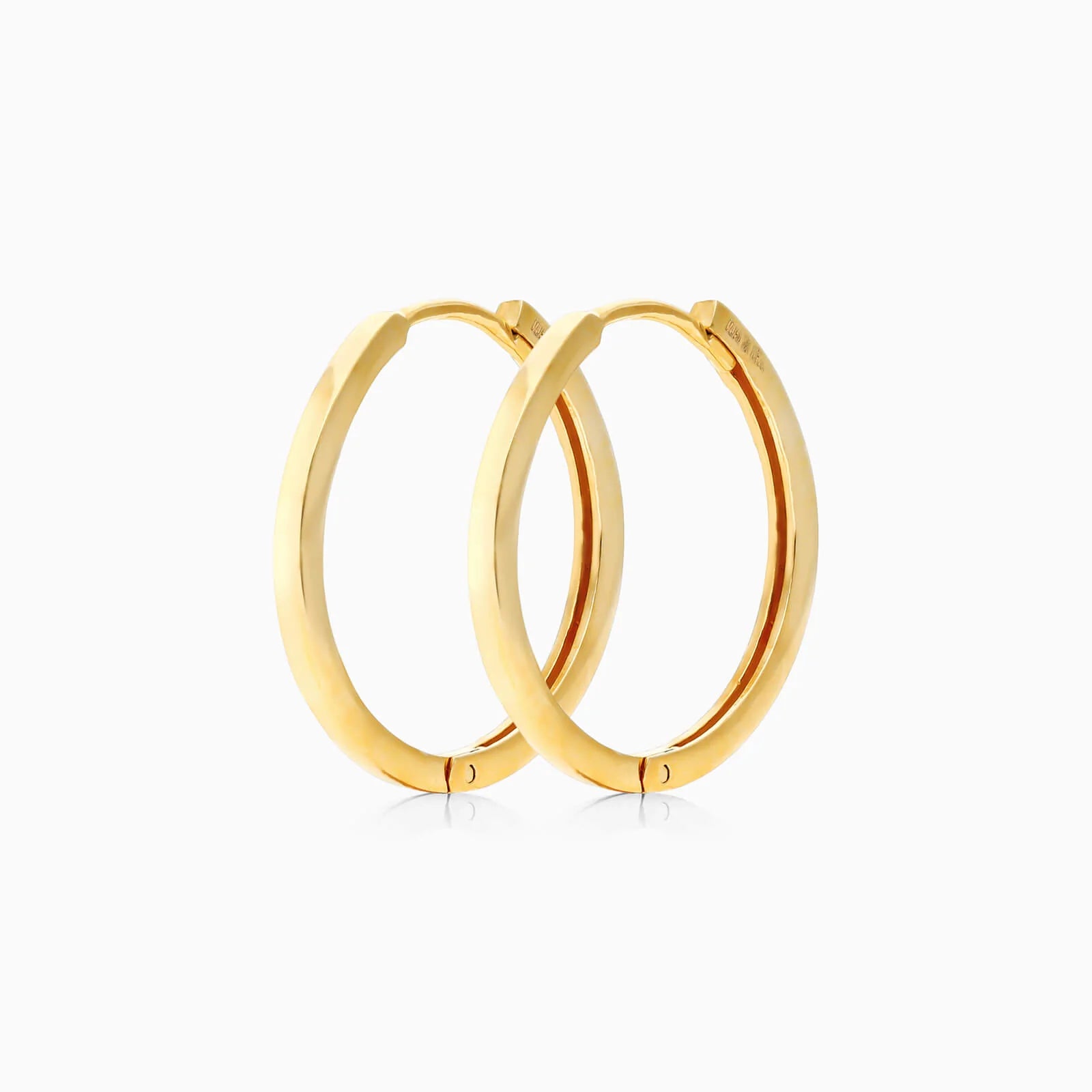Brinco de Argola em Ouro 18k Circle Feminino Luxo