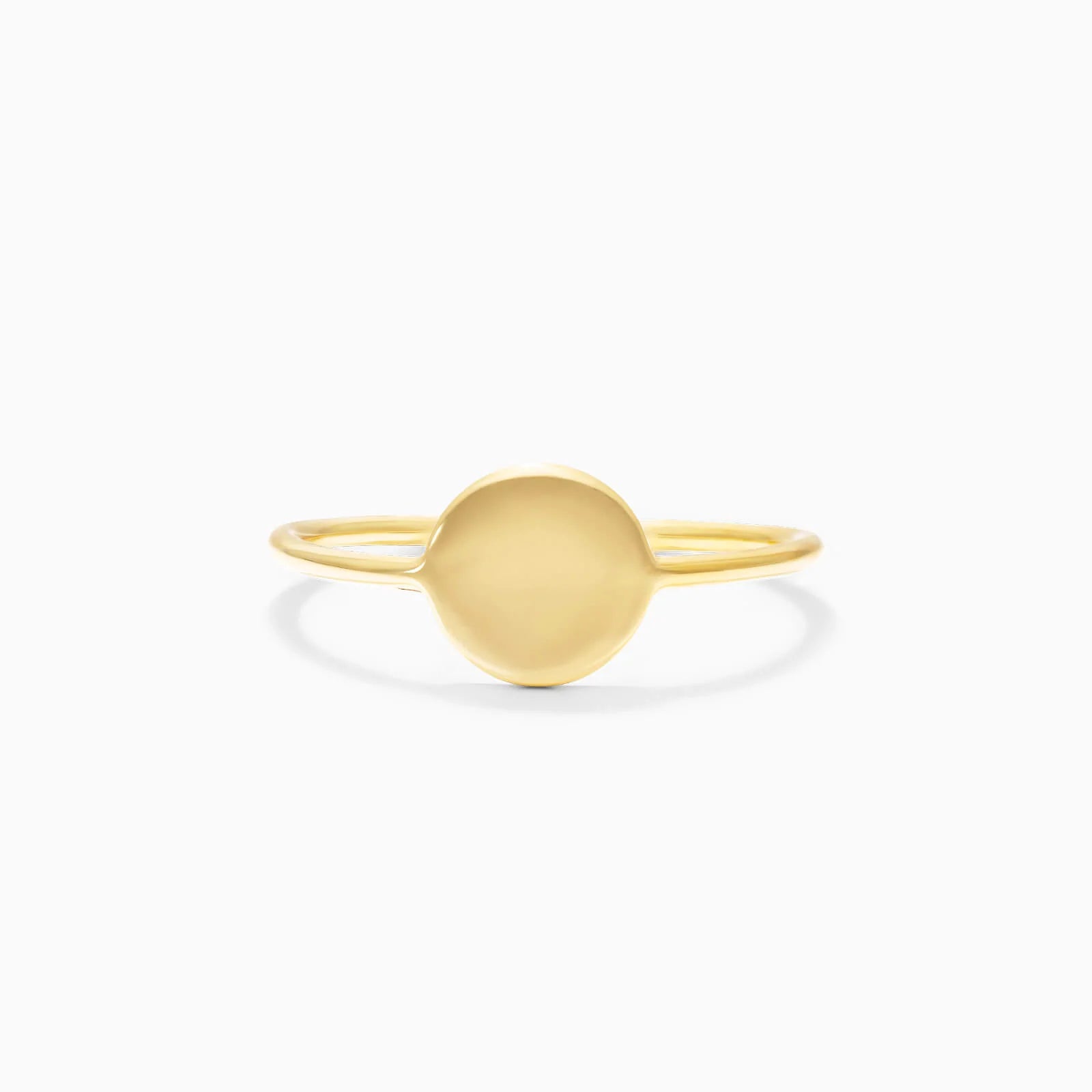 Anel De Ouro 18k c/ Fio de Disco Delicado Luxo