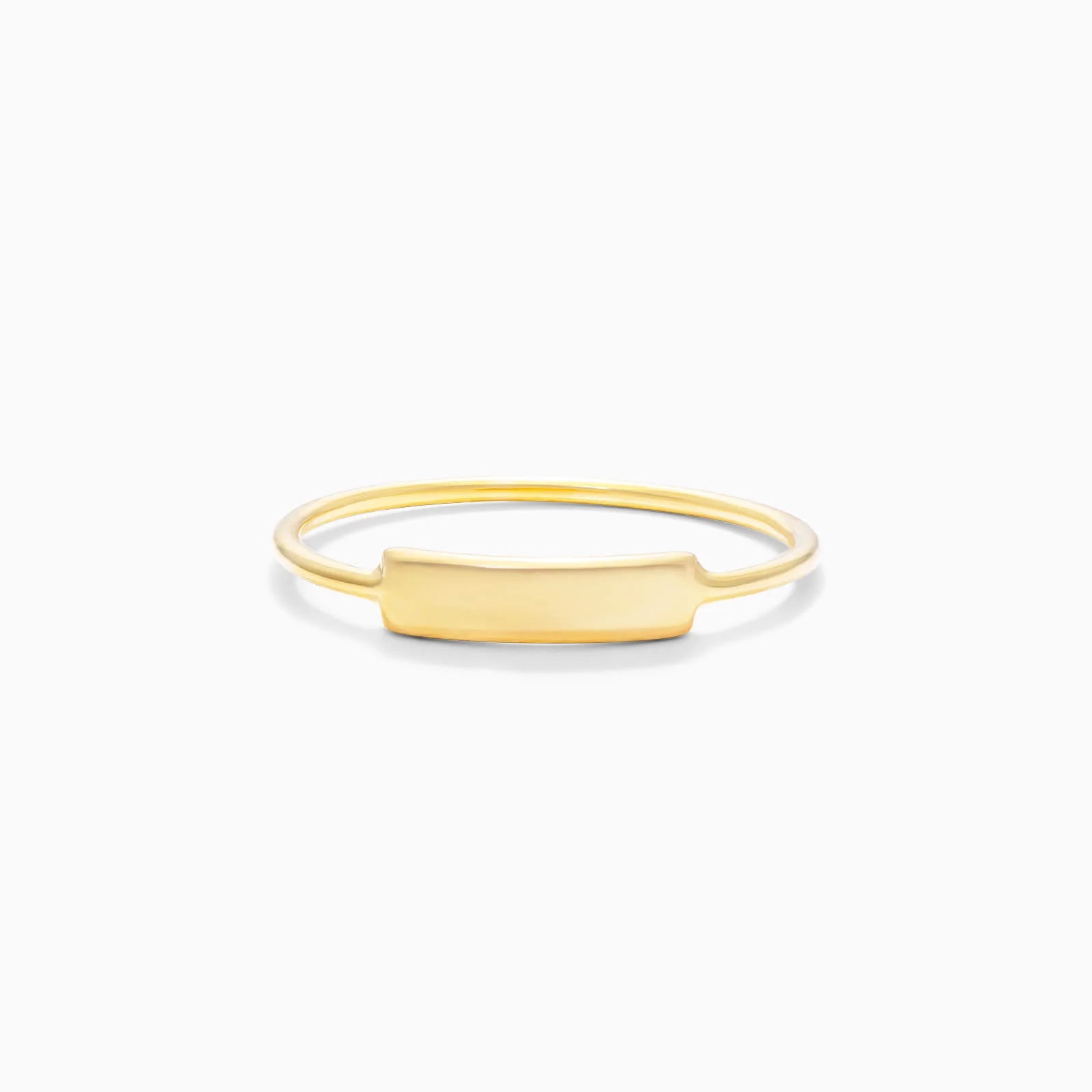 Anel De Ouro 18k C/ Barra Delicado Luxo