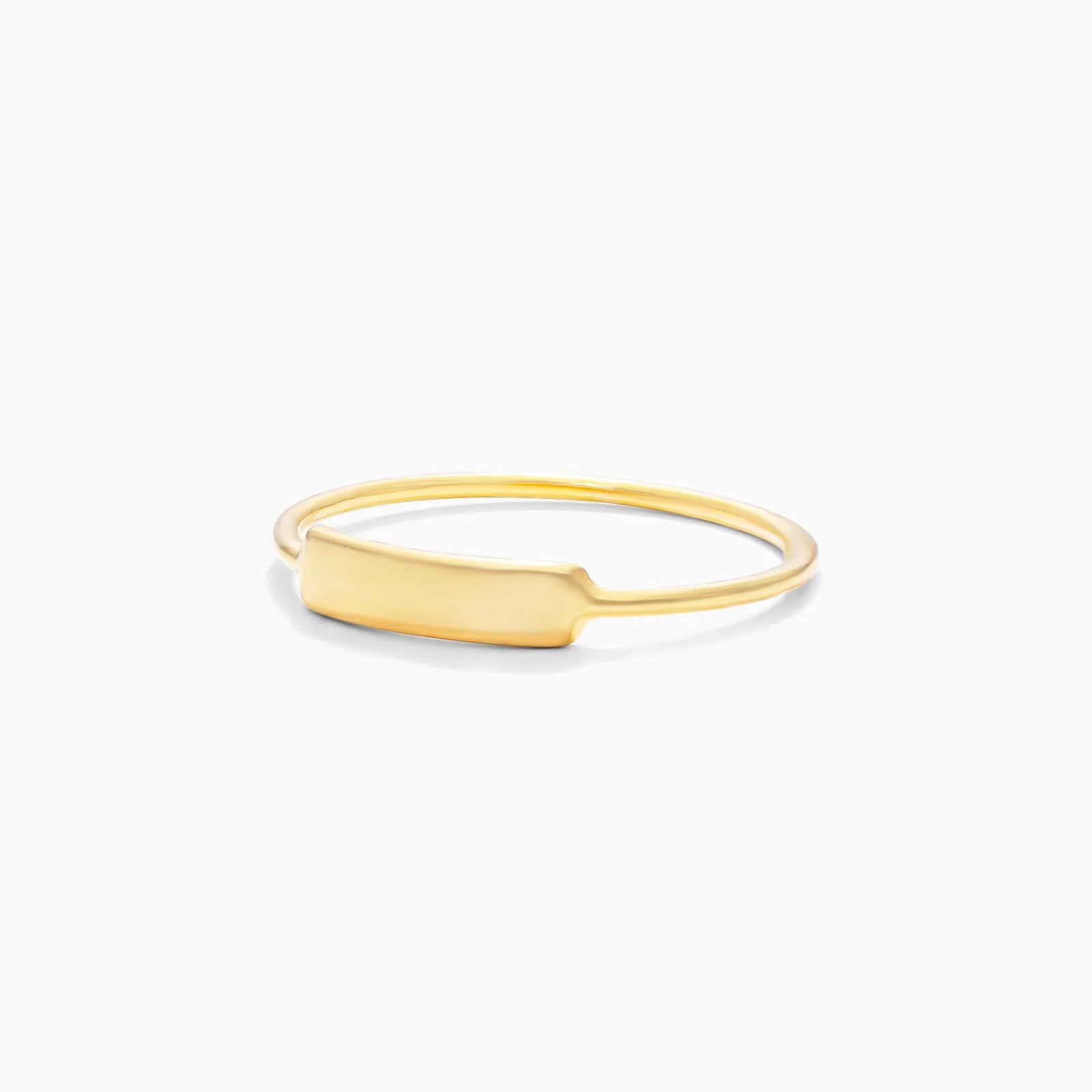 Anel De Ouro 18k C/ Barra Delicado Luxo