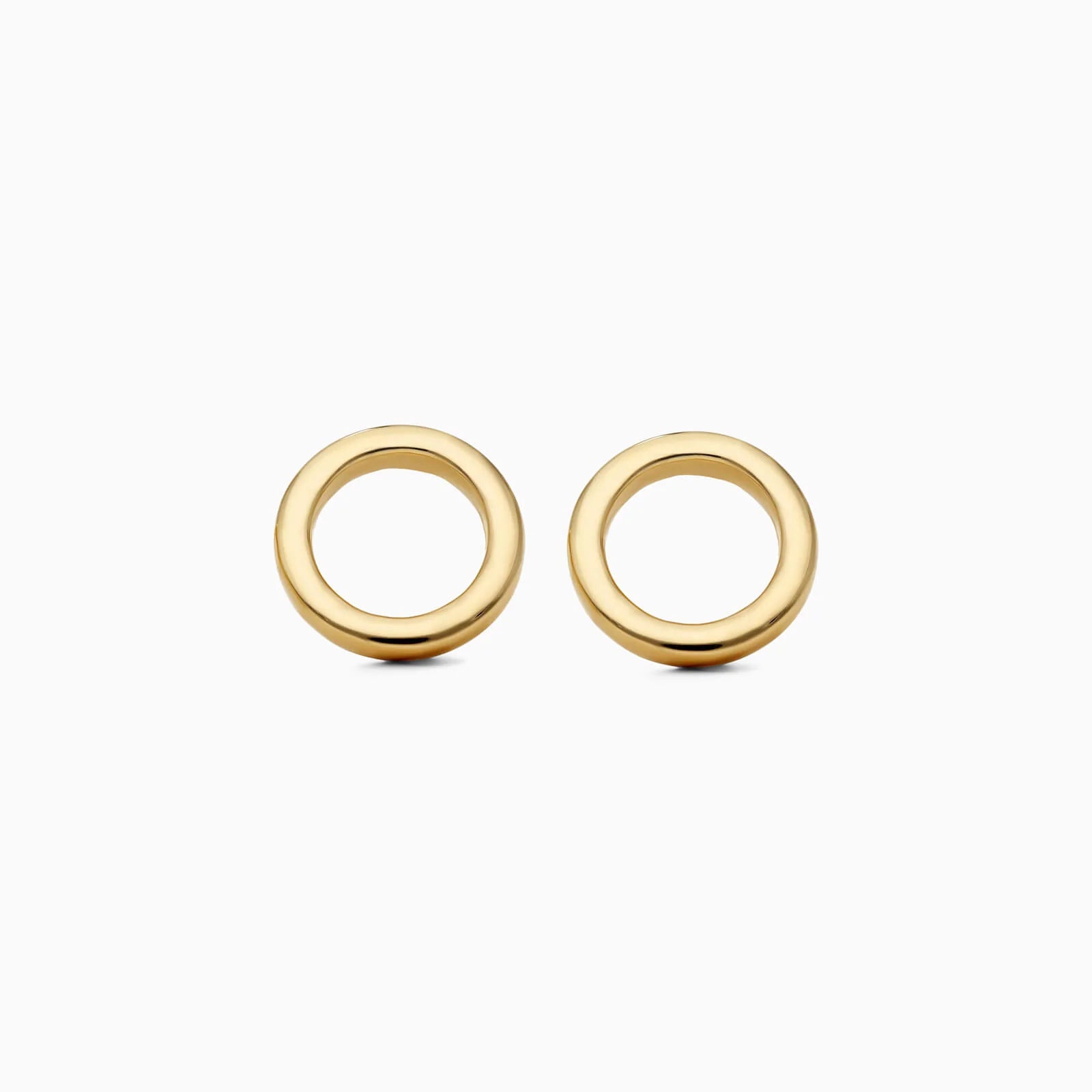 Brincos de Ouro 18k Circulos Aberto Luxo