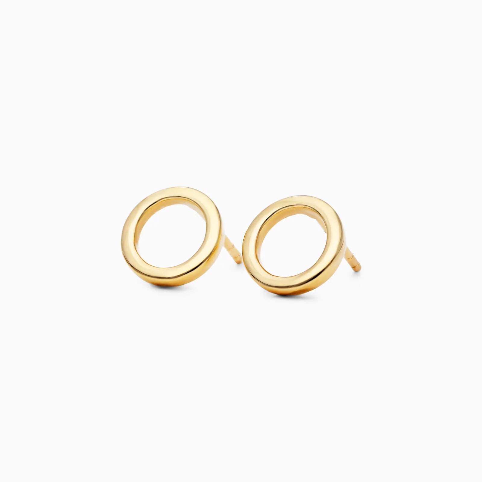 Brincos de Ouro 18k Circulos Aberto Luxo