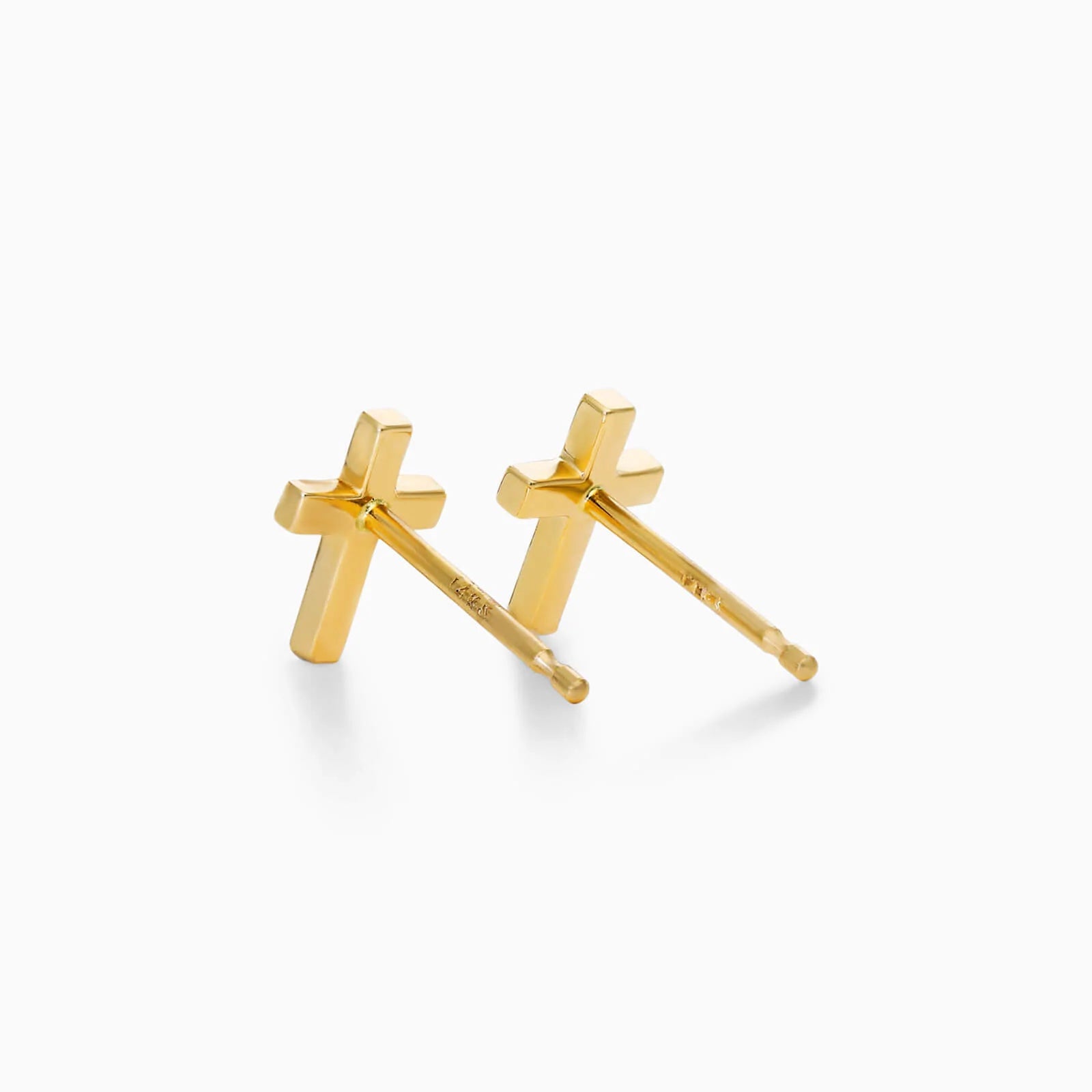 Brinco Pequeno Cruz de Ouro 18k Delicado