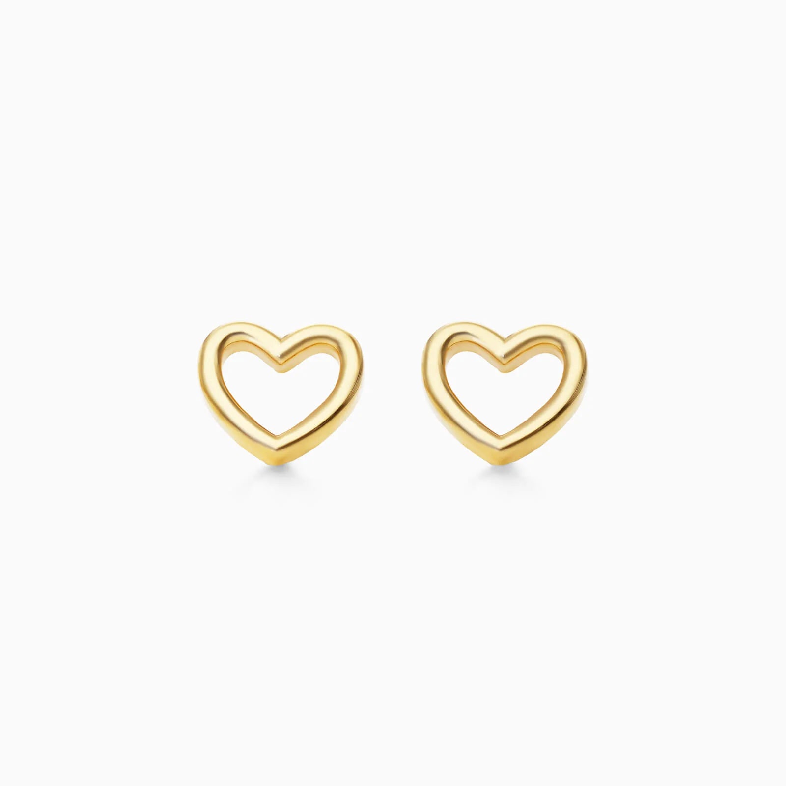 Brinco Coraçao de Ouro 18k Aberto Delicado