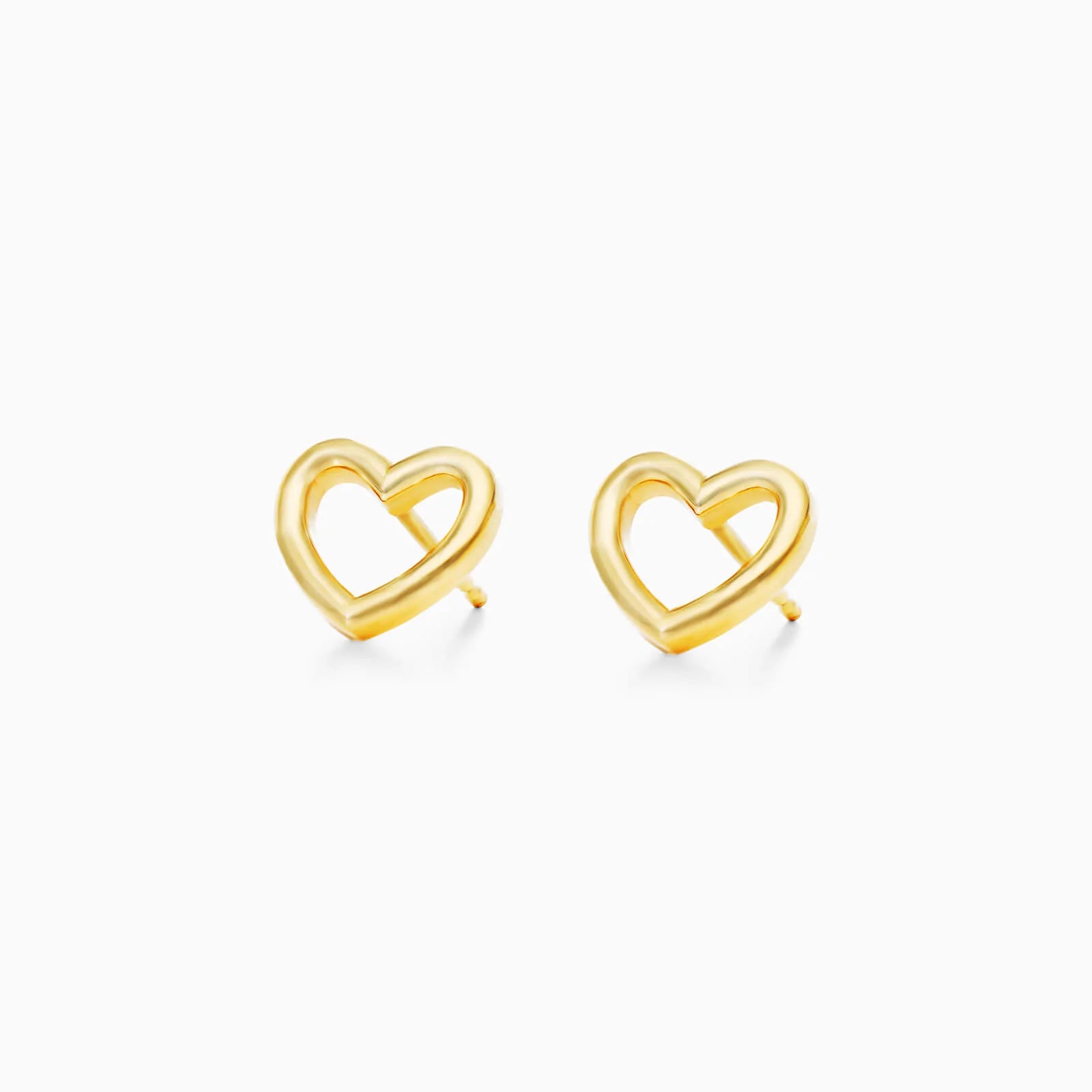 Brinco Coraçao de Ouro 18k Aberto Delicado