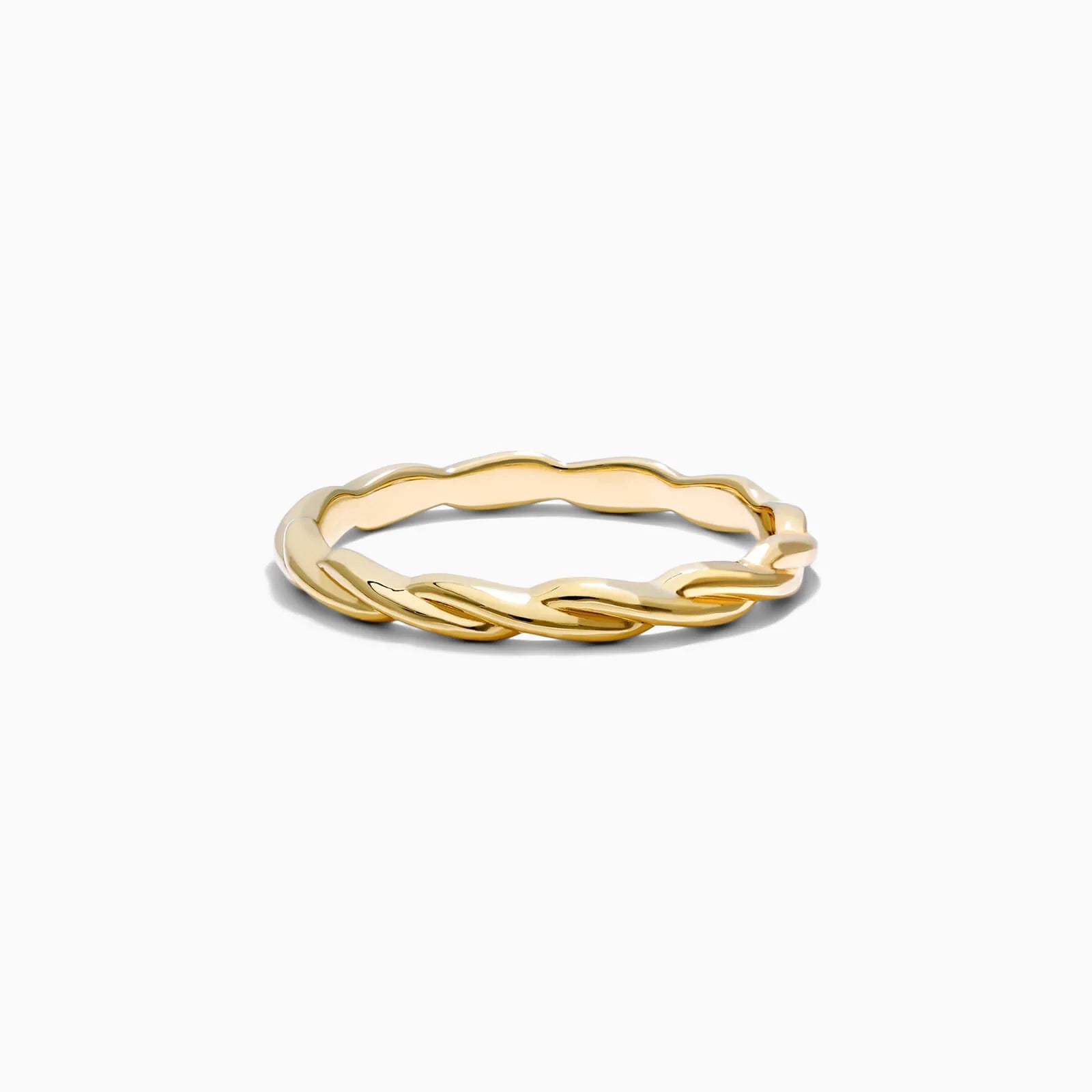 Anel De Ouro 18k Torcido Simples Delicado