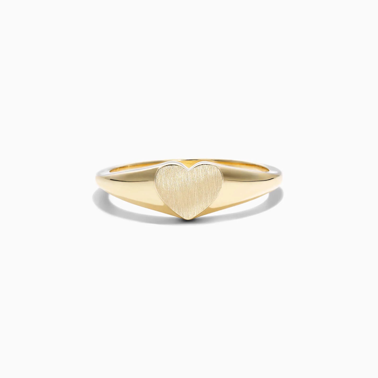 Anel De Ouro 18k Sinete de Coraçao Delicado