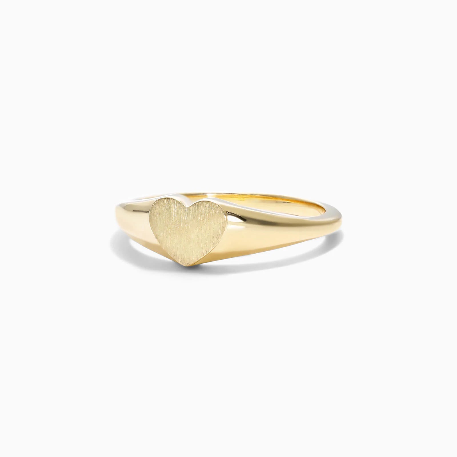 Anel De Ouro 18k Sinete de Coraçao Delicado