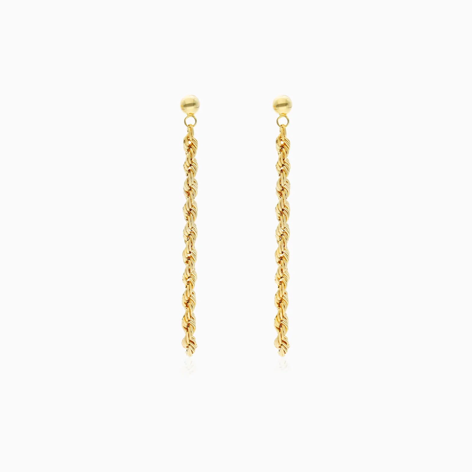 Brinco Pendurado em Ouro 18k Luxo Feminino Delicado