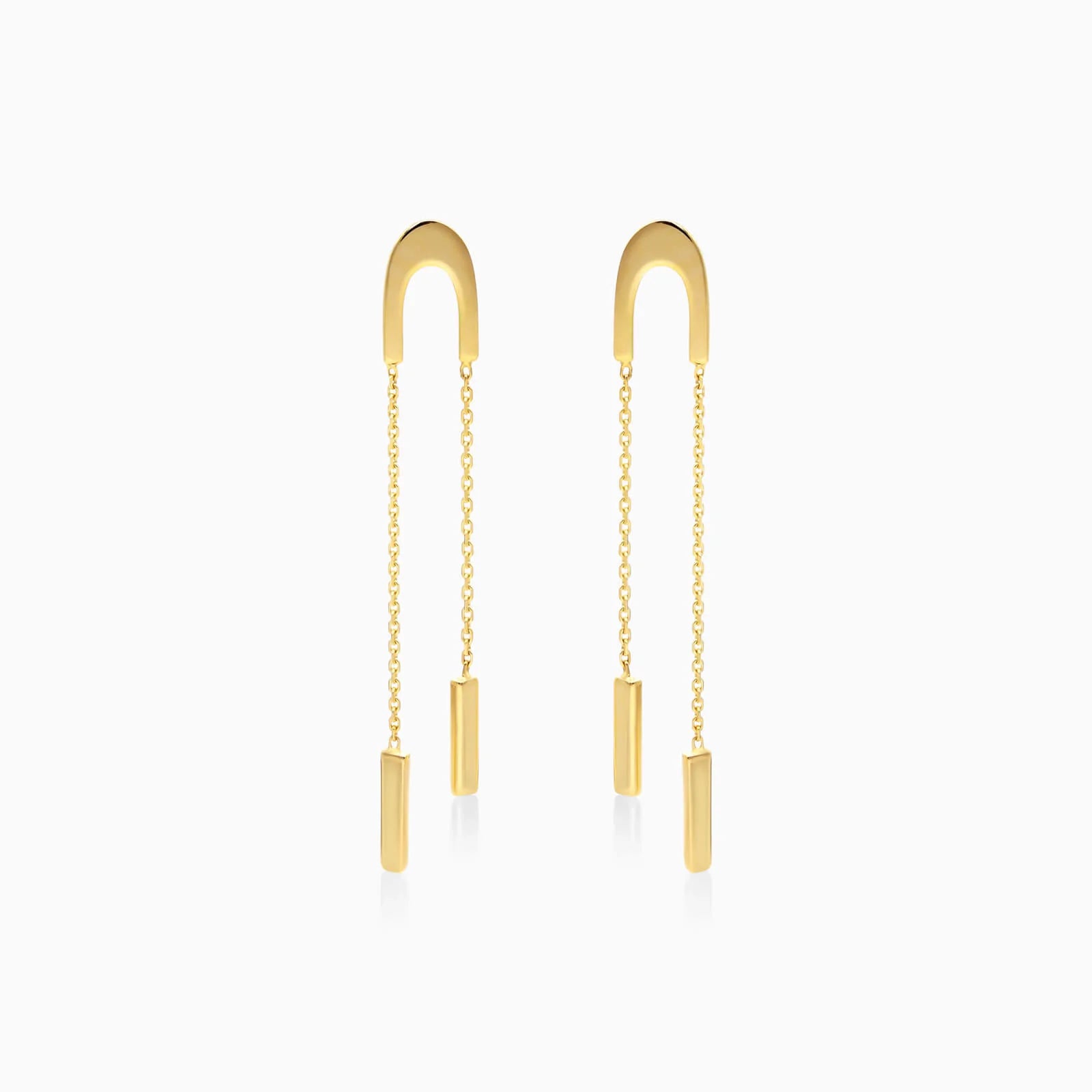 Brinco em Ouro 18k Luxo Feminino Equilibrio Pendurado