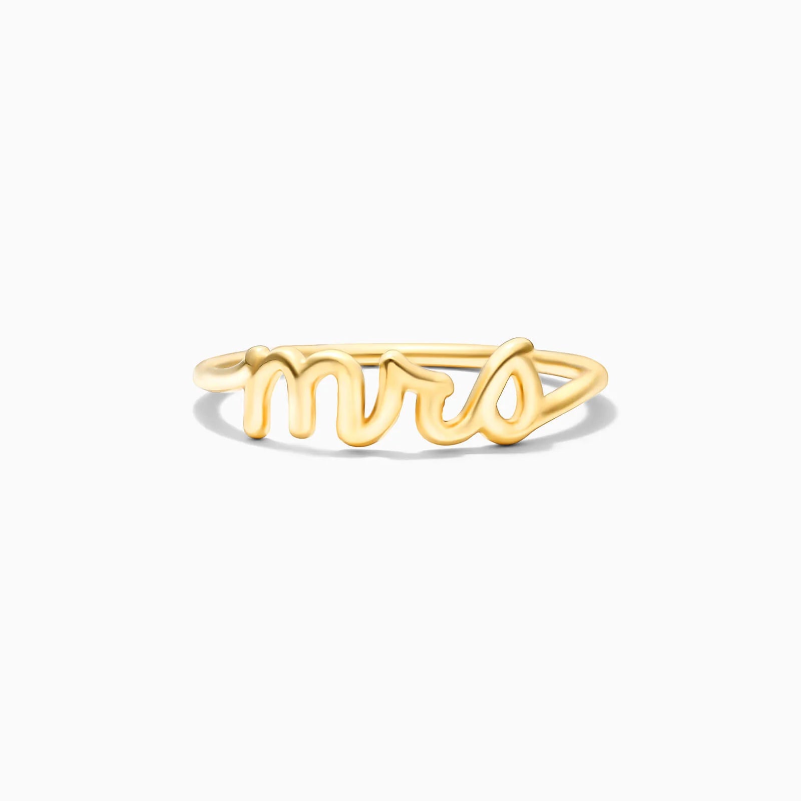 Anel De Ouro 18k de Letras "Mrs" Delicado