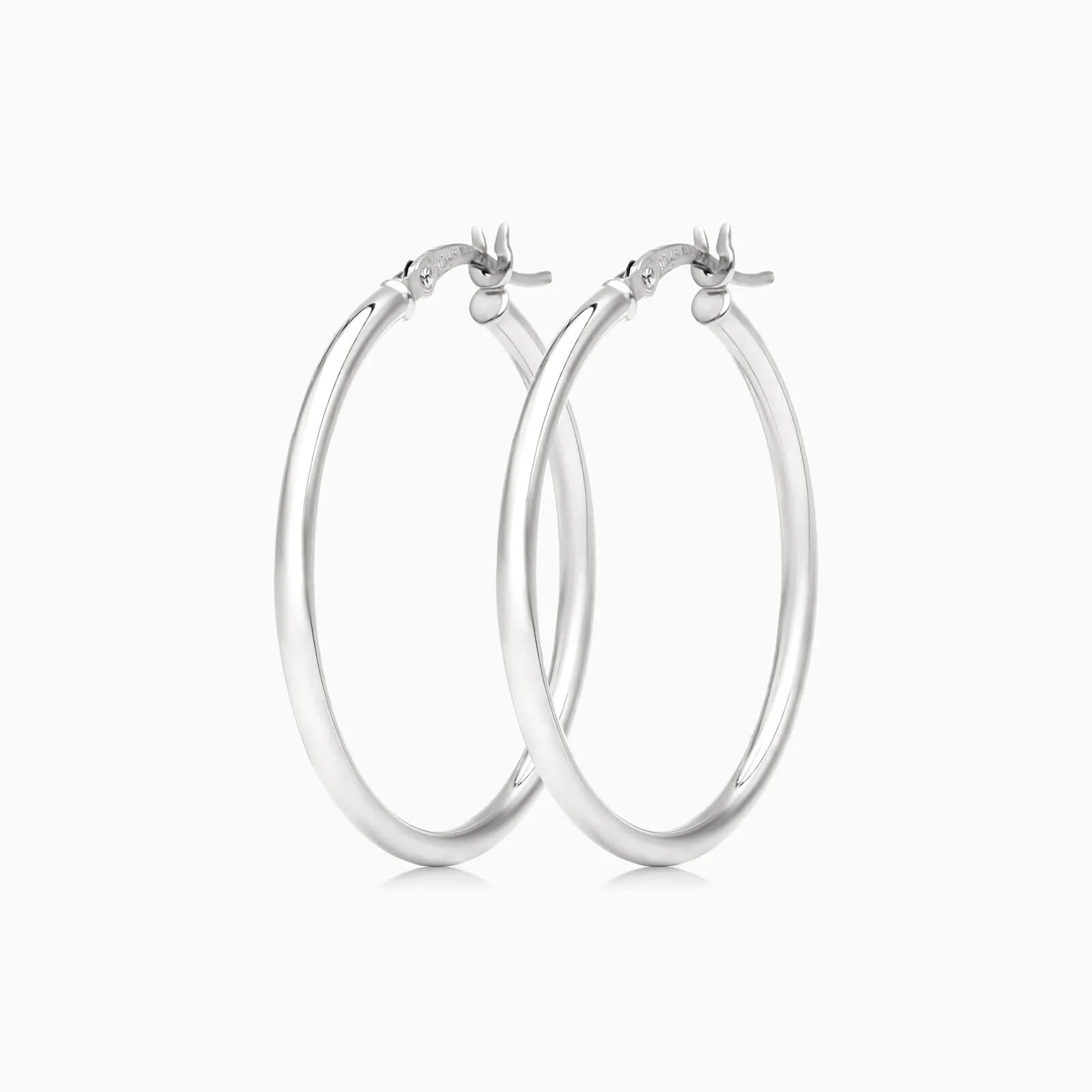 Brinco De Ouro 18k Argola De Luxo Padrao 3 cm