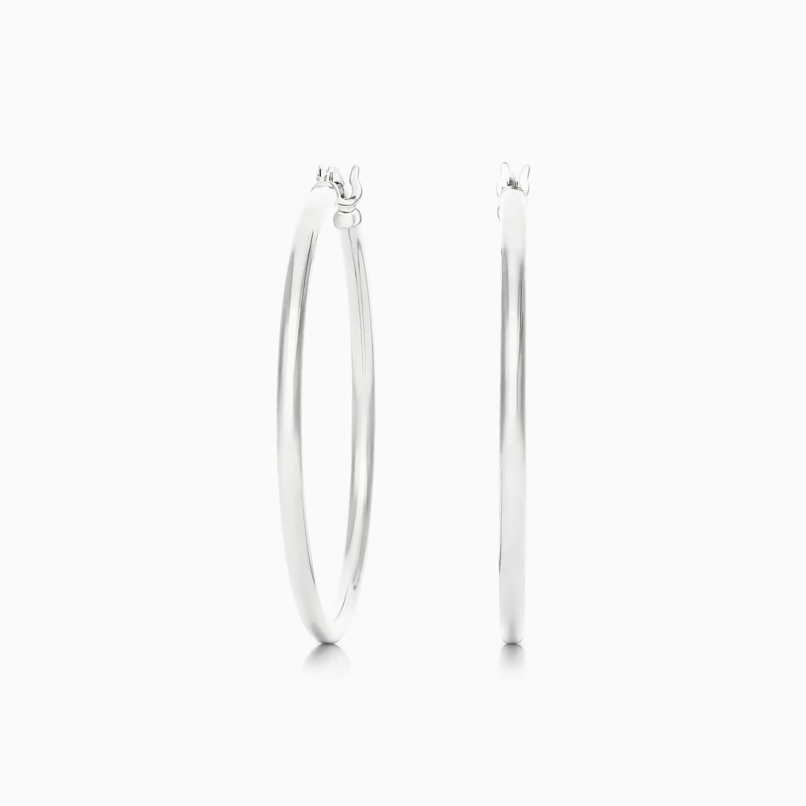 Brinco De Ouro 18k Argola De Luxo Padrao 3,5cm