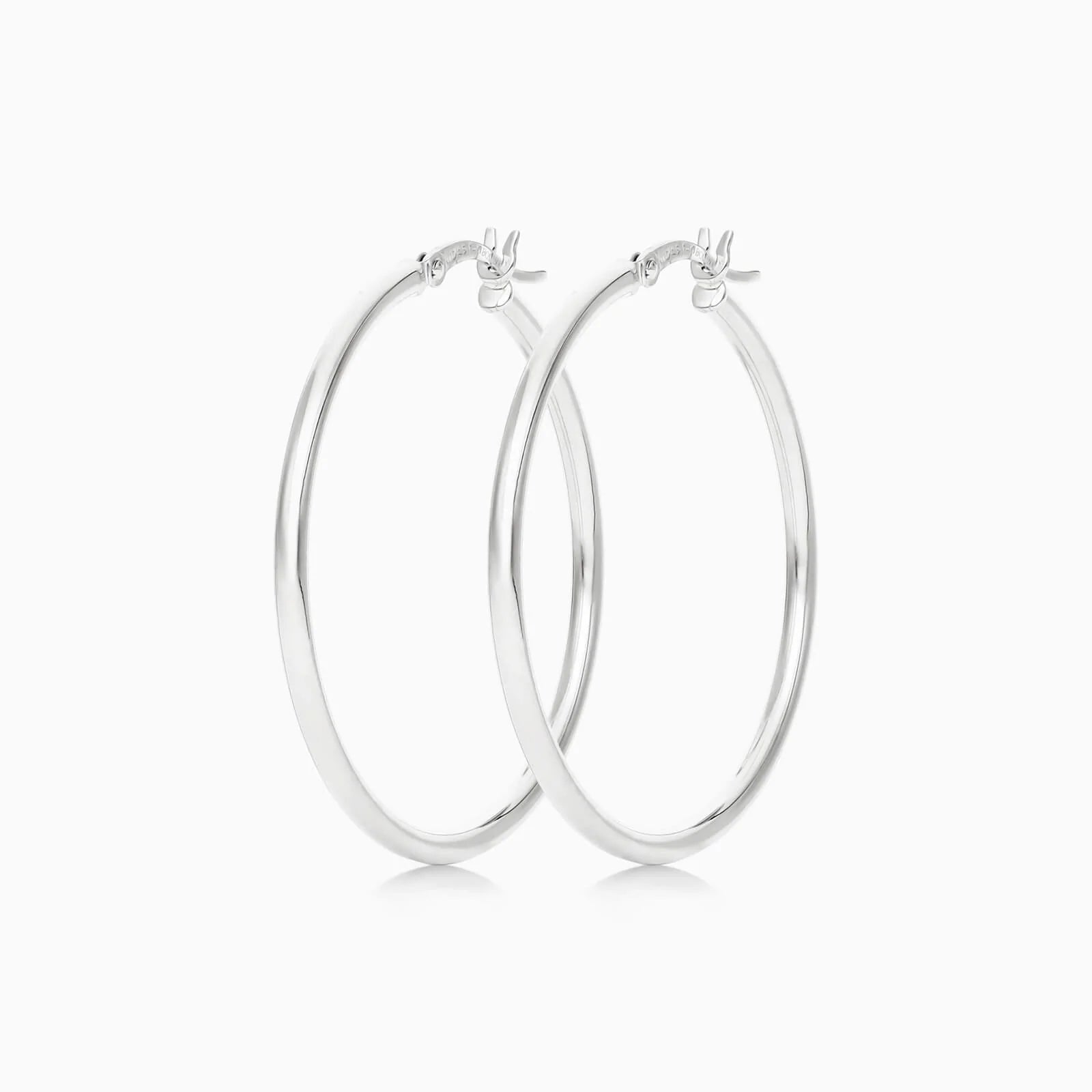Brinco De Ouro 18k Argola De Luxo Padrao 3,5cm